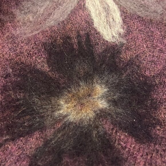 GIGI Woman Cashemere Mohaire Purple Floral Sweater - Picture 12 of 12